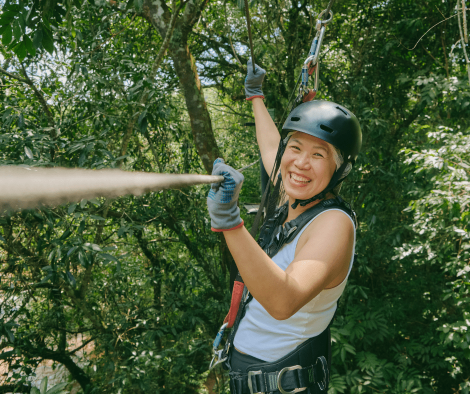 Zip lining in Copper Canyon